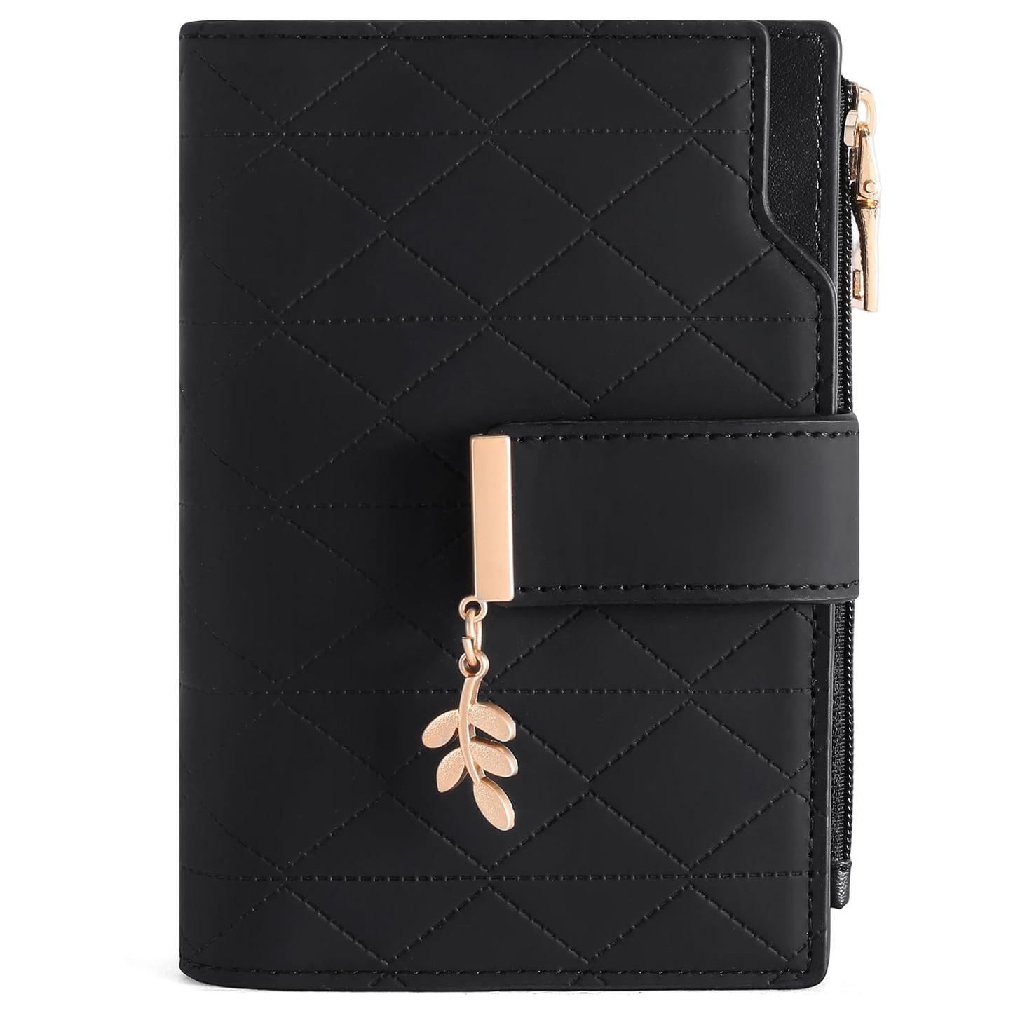 SENDEFN Wallets for Women Leather RFID Blocking Credit Card Case Holder Purse Zipper Pocket with ID Window