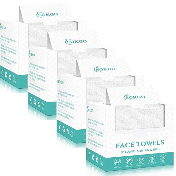 Disposable Face Towels, Facial Cleansing Cloths, Extra Soft Makeup Removing