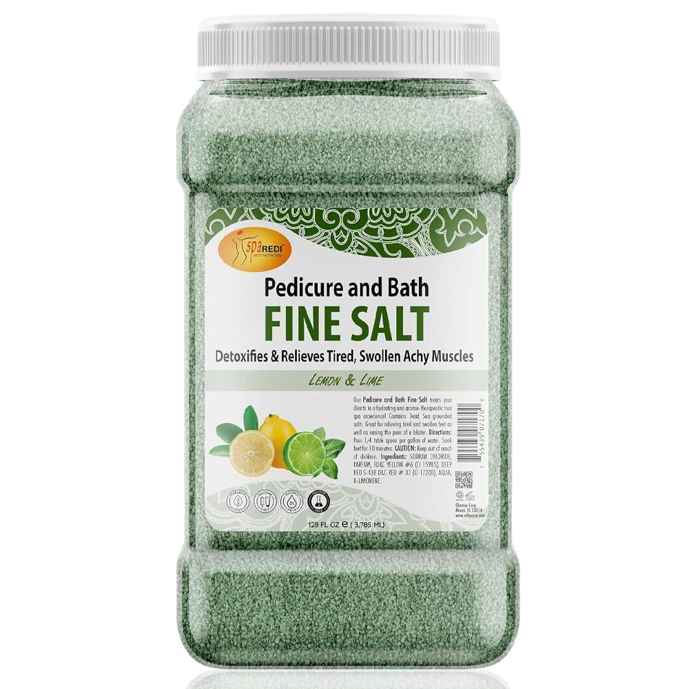 SPA REDI - Detox Foot Soak Pedicure and Bath Fine Salt, Lavender and Wildflower, 128 Oz - Made with Dead Sea Salts, Argan Oil, Coconut Oil, and Essential Oil, Hydrates, Softens and Moisturizes