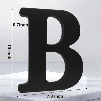 AOCEAN 10 Inch Black Wood Letters for Halloween Decorative Standing Slices Sign Board Decoration - Unfinished Craft Home Party Projects (B)