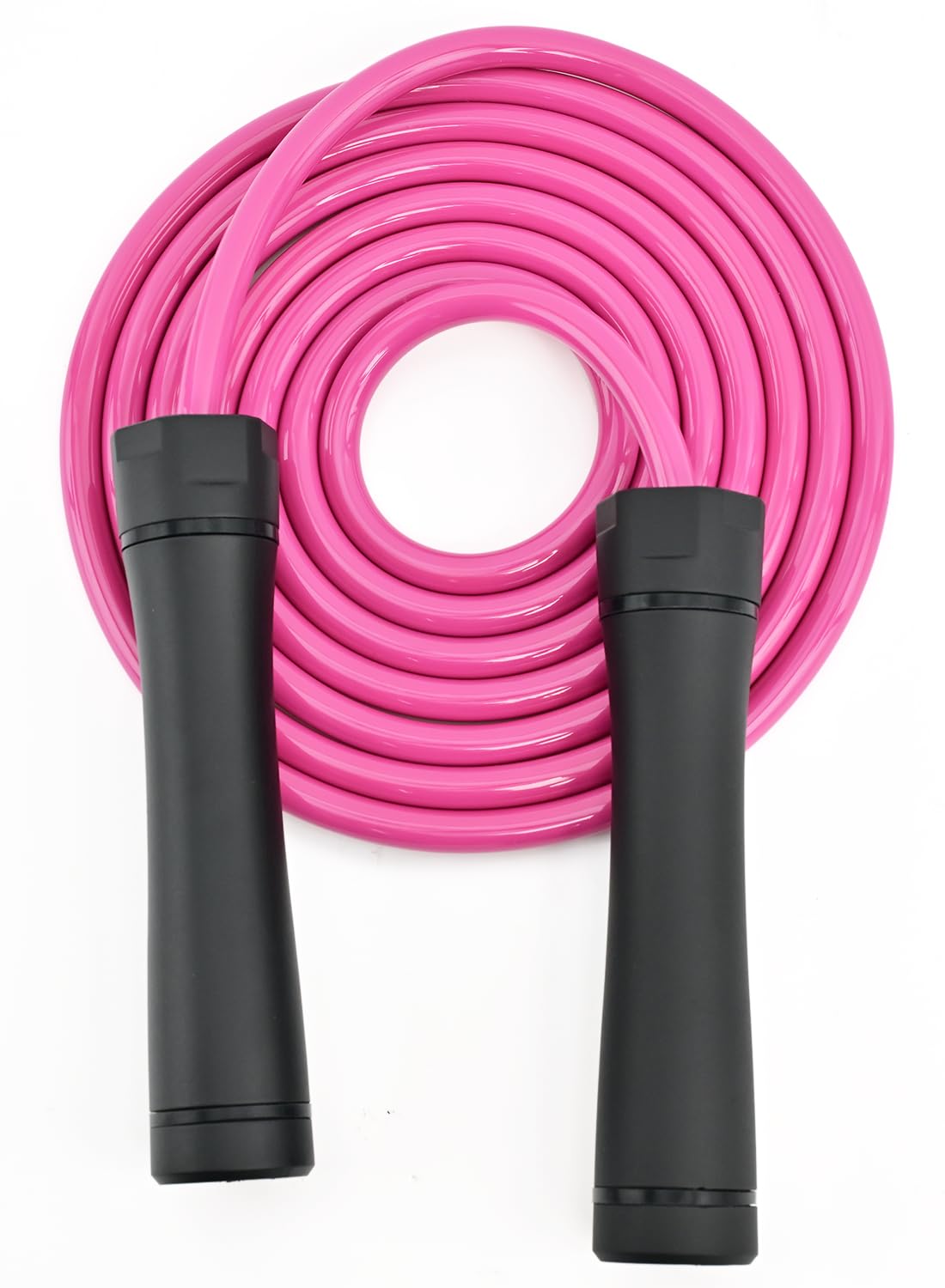 Weighted Jump Rope, 1LB Tangle-Free Ball Bearing Rapid Speed Skipping Rope for Men Women, Adjustable 9mm Cotton & PVC Rope with Alum Handle for Boxing MMA Weight-Loss Athletic Workout Fitness