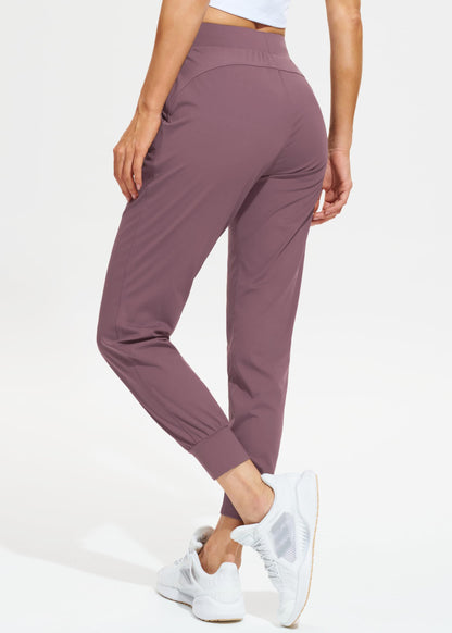 Libin Women's Joggers Pants Athletic Dance Sweatpants with Pockets Running Tapered Casual Pants for Workout,Lounge, Vintage Purple XXL