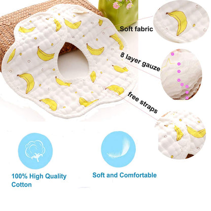 MERLINAE Baby Bandana Drool Muslin Muslin 360 Bibs for Boys Girls Newborn Infant for Drooling and Teething,100% Organic Cotton and Super Absorbent Hypoallergenic Pullover