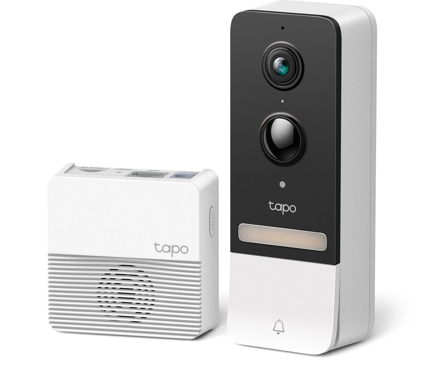 Tapo Smart Video Wireless Doorbell Camera - 2K, 160° Ultra-Wide View, Up to 180 Days Battery, Alexa, Google Assistant Compatible, Free AI Person Detection, IP54, SD/Cloud Storage, D205