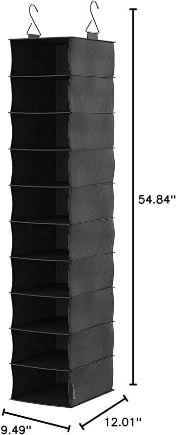 ClosetMaid 20502 10-Shelf Fabric Hanging Closet Organizer