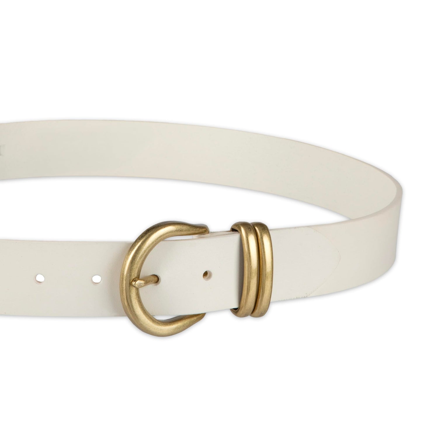 Levi's Women's Casual Double Metal Loop Belt, White, X-Large