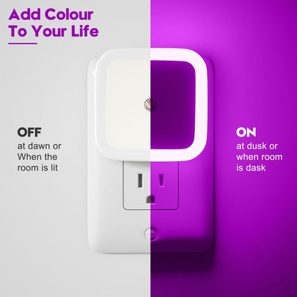 Sujeet Night Light, Night Lights Plug into Wall 8-Pack, Nightlight Plug in Night Light, Dusk to Dawn Night Lamp Led (Pink)