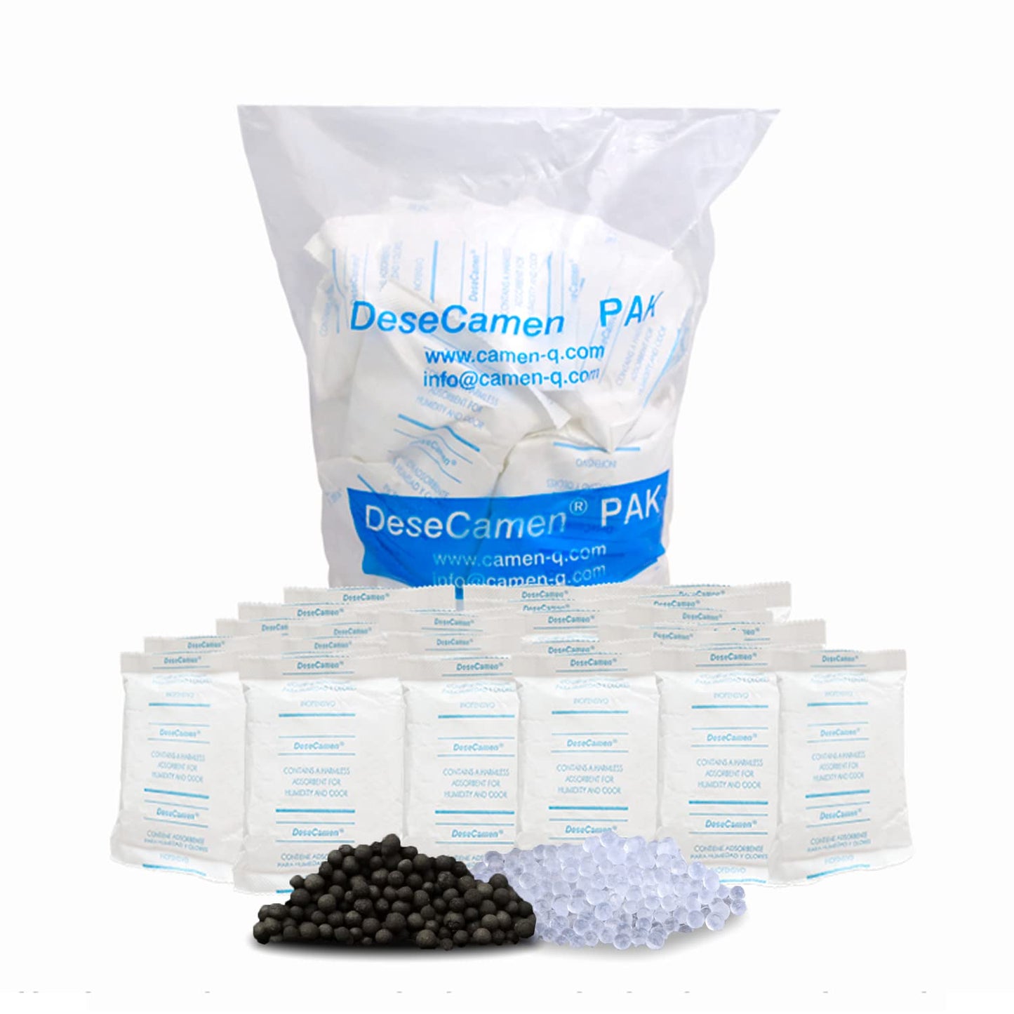 [25 PACKETS] Air Purifier Bags for Home - Odor control and Moisture Absorption, Deodorizers for refrigerators, Closets, Litter Boxes, Bathrooms, Shoes, Cars - Bamboo Activated Charcoal and Silica Gel