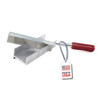 Excel Blades 6-Inch Metal Mitre Box Set – Aluminum & Steel Precision Cutting Tool with K5 Handle & Razor Pull Saw for Wood, Plastic & Soft Metals – 45° & 90° Cutting Angles, Made in USA