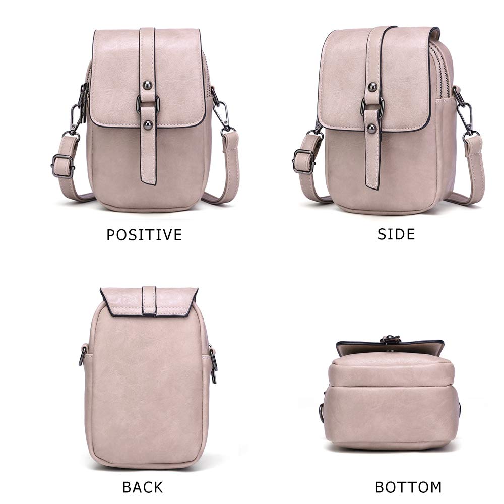 Myfriday Women Vintage Crossbody Bag, Small Messenger Shoulder Bag Cash Handbag Wallet Purse with Earphone Hole
