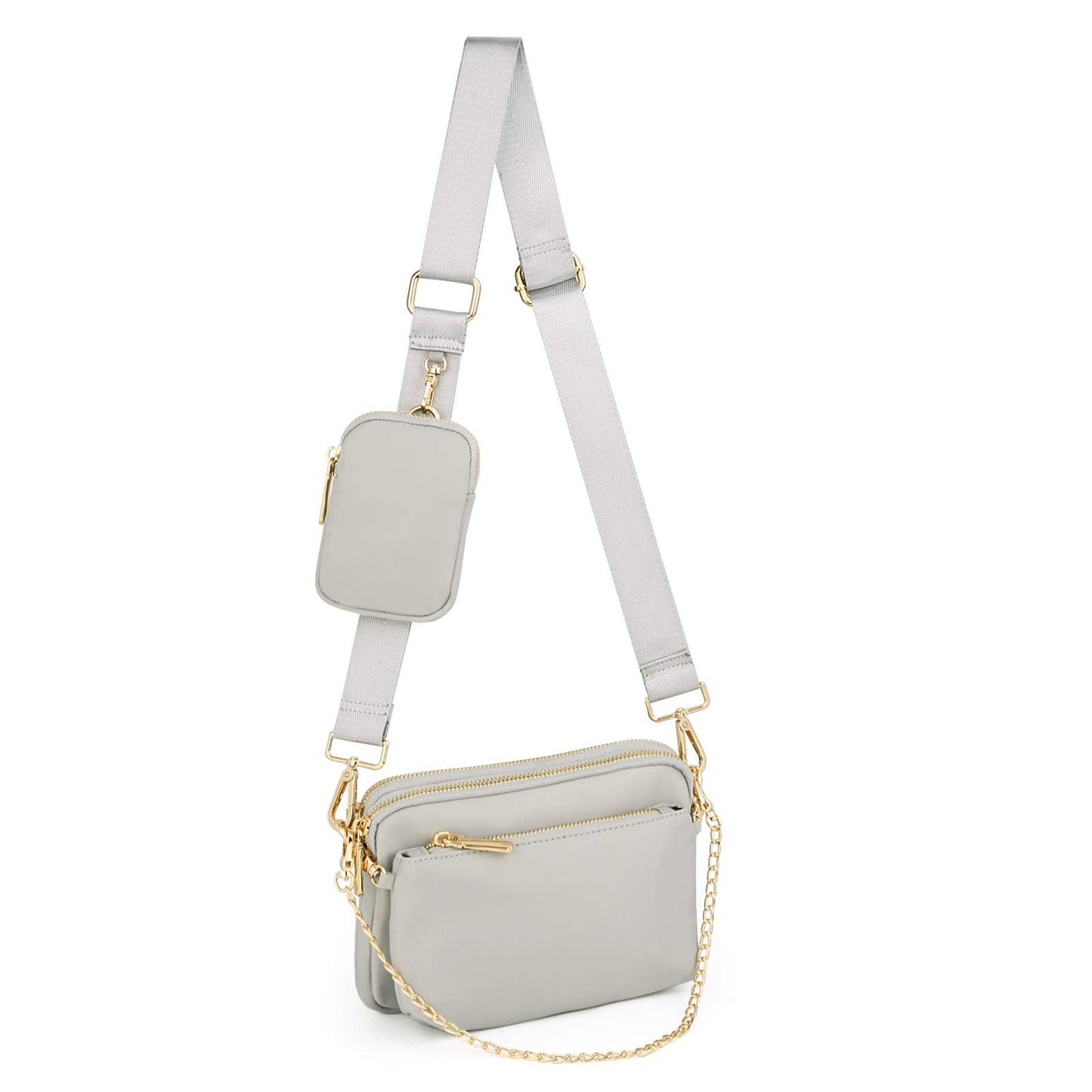 UTO Small Crossbody Bags for Women 3 in 1 Trendy Belt Purse Fashion Designer Mini Cute Sling Fanny Chest Pack