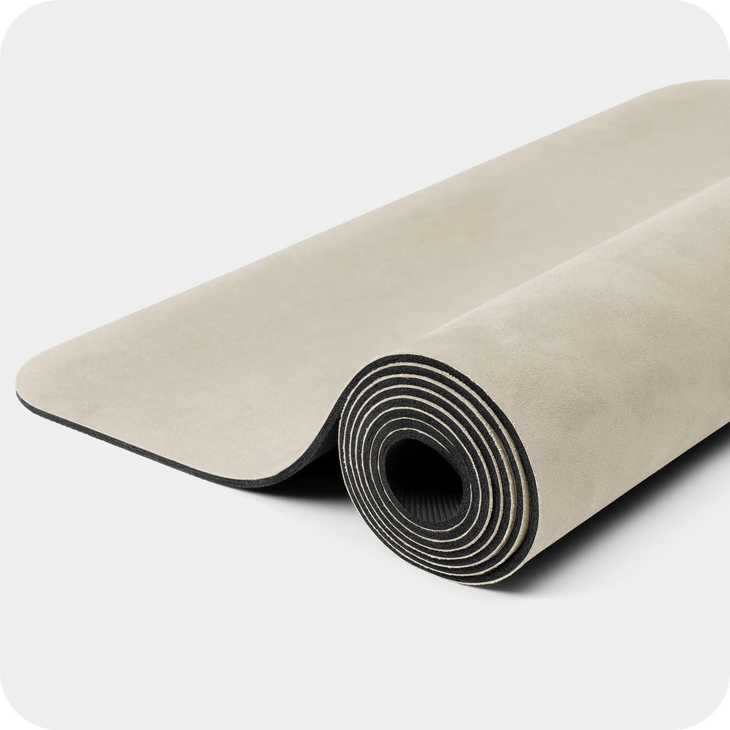 WeGym Yoga Mat, 4mm Cushioned Exercise Mat for Yoga, Pilates, Home Workouts - Anti Slip Polyurethane Suede Yoga Mat with Carrying Strap