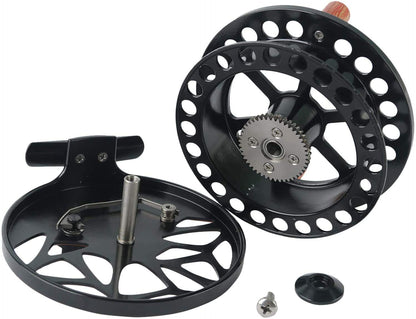 Maxcatch Center Pin Floating Fishing Reel Aluminum CNC Machined Centerpin Reel 4 1/2 INCH 110MM (Black)