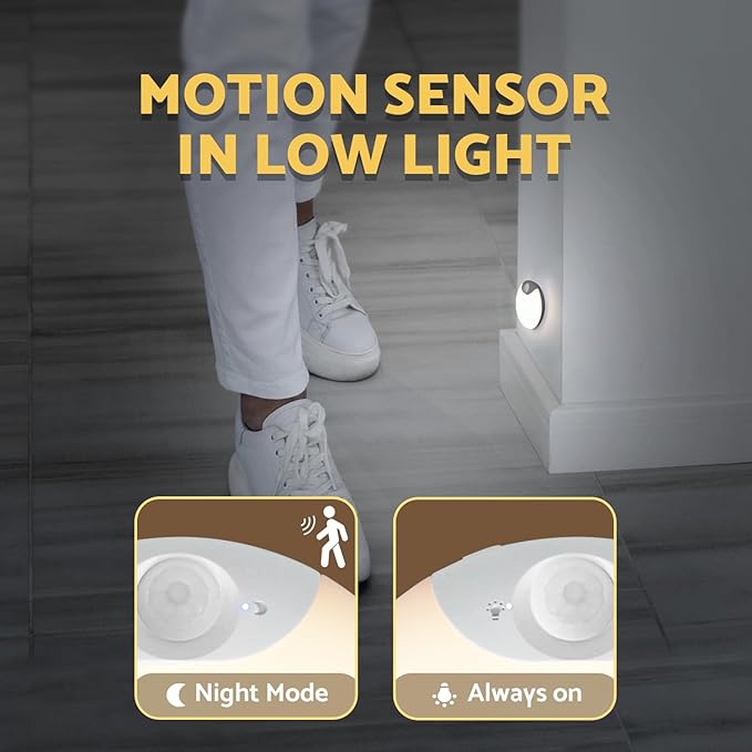 Motion Sensor Night Light Rechargeable 2-Pack, Battery Operated Hallway Lights, Stair Lights Motion Sensor Indoor, Magnetic, Dimmable, Motion Light for Stairs, Bathroom, Hall, Cruise