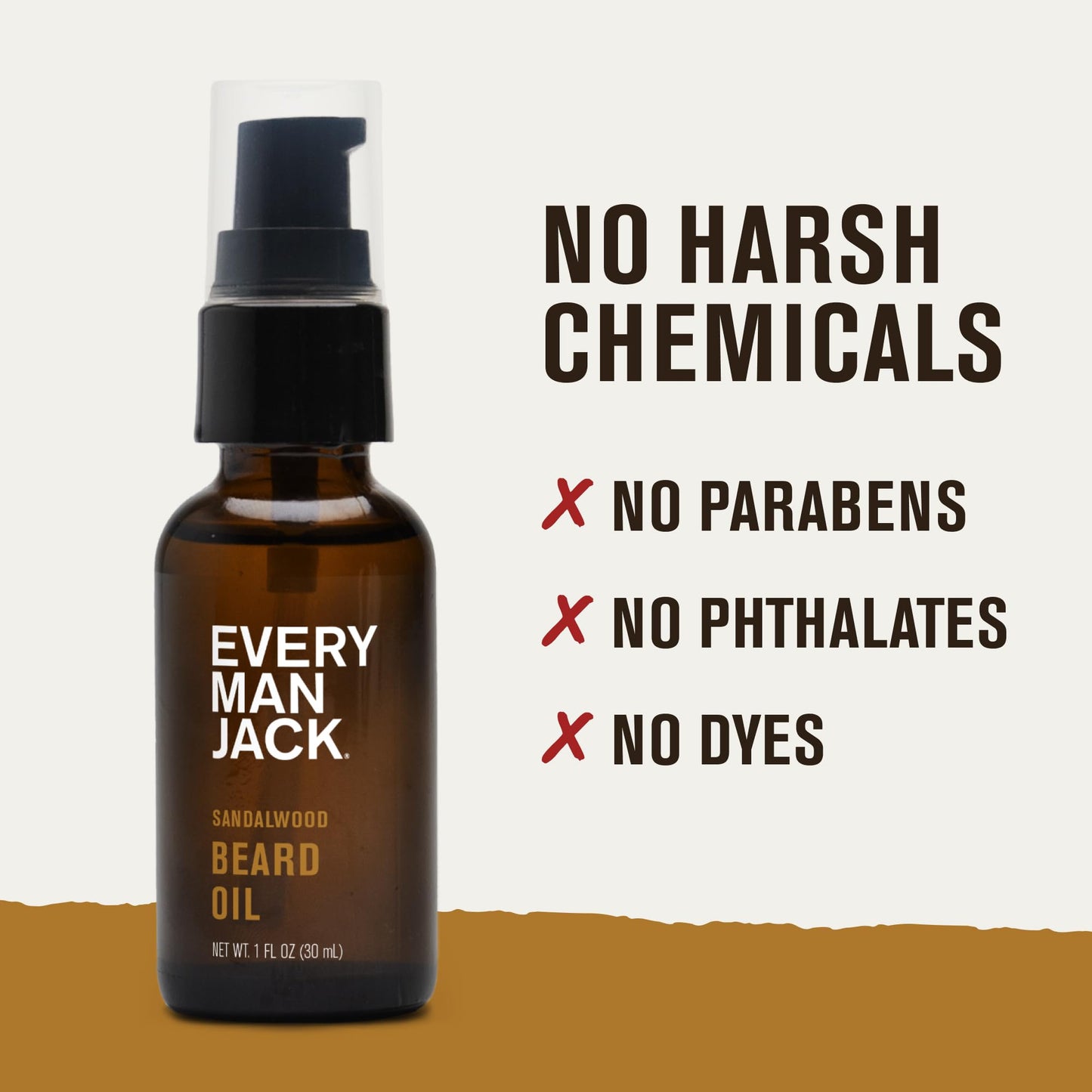 Every Man Jack Men's Beard Oil - Aged Bourbon Fragrance - Deeply Moisturizes and Softens Your Beard and Adds a Natural Shine - Naturally Derived with Shea Butter and Argan Oil - 1 fl oz