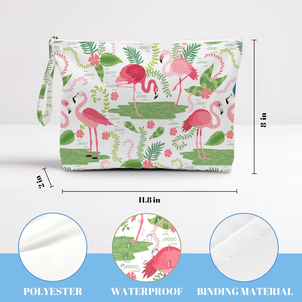 IAXIC Tote Bag & Wet Bag Set, Waterproof Multi-purpose Storage Kit with Summer Themed Print, Practical Gift for Daily Travel Beach Gym Organizing