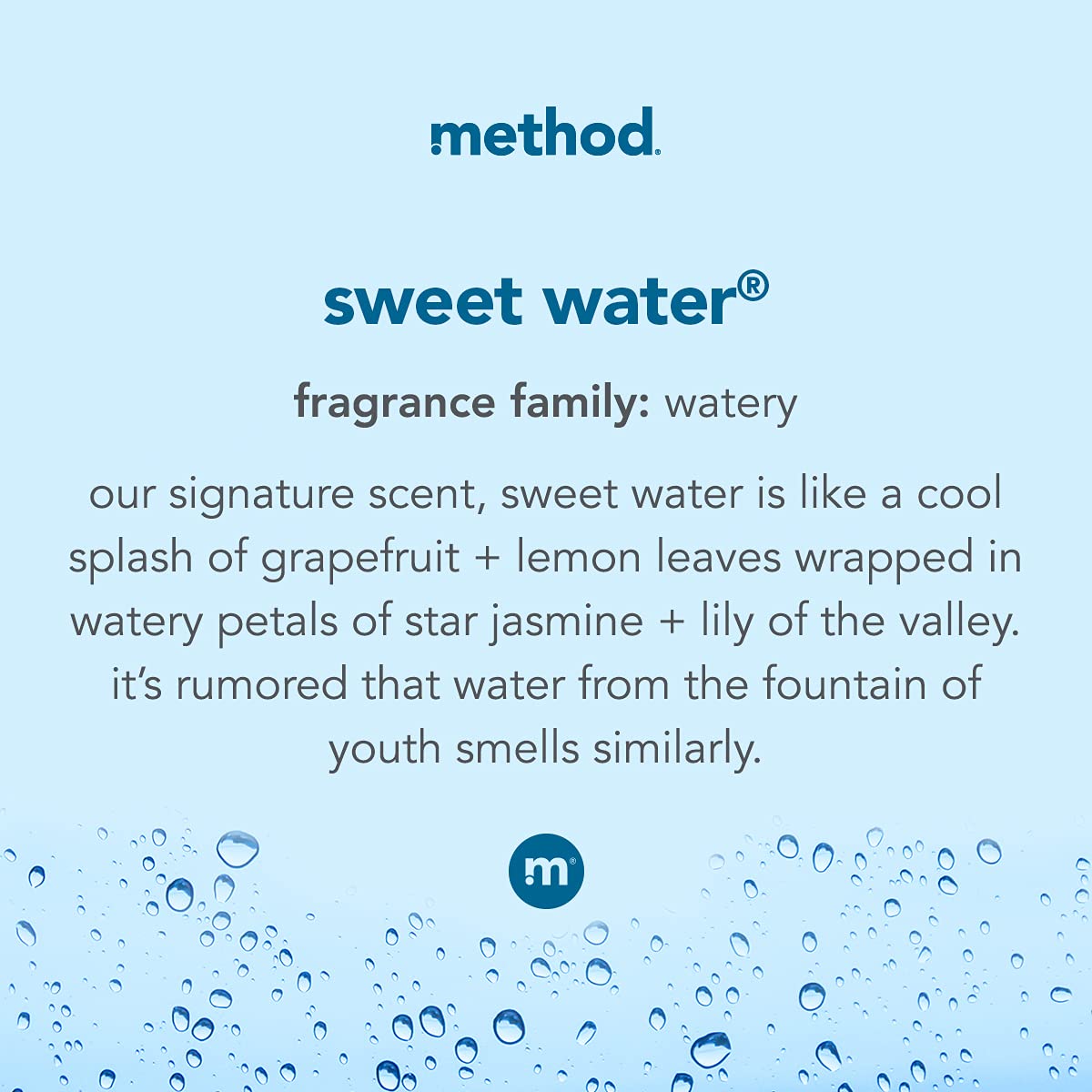 Method Foaming Hand Soap, Sweet Water, Paraben and Phthalate Free, Biodegradable Formula, 10 fl oz (Pack of 3)