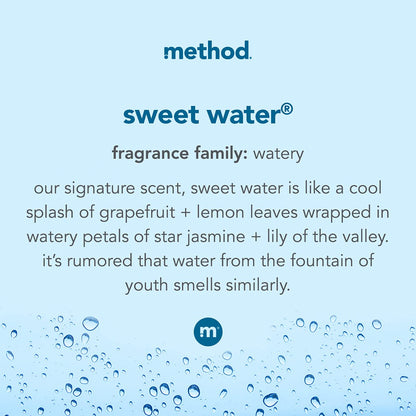 Method Foaming Hand Soap, Sweet Water, Paraben and Phthalate Free, Biodegradable Formula, 10 fl oz (Pack of 3)