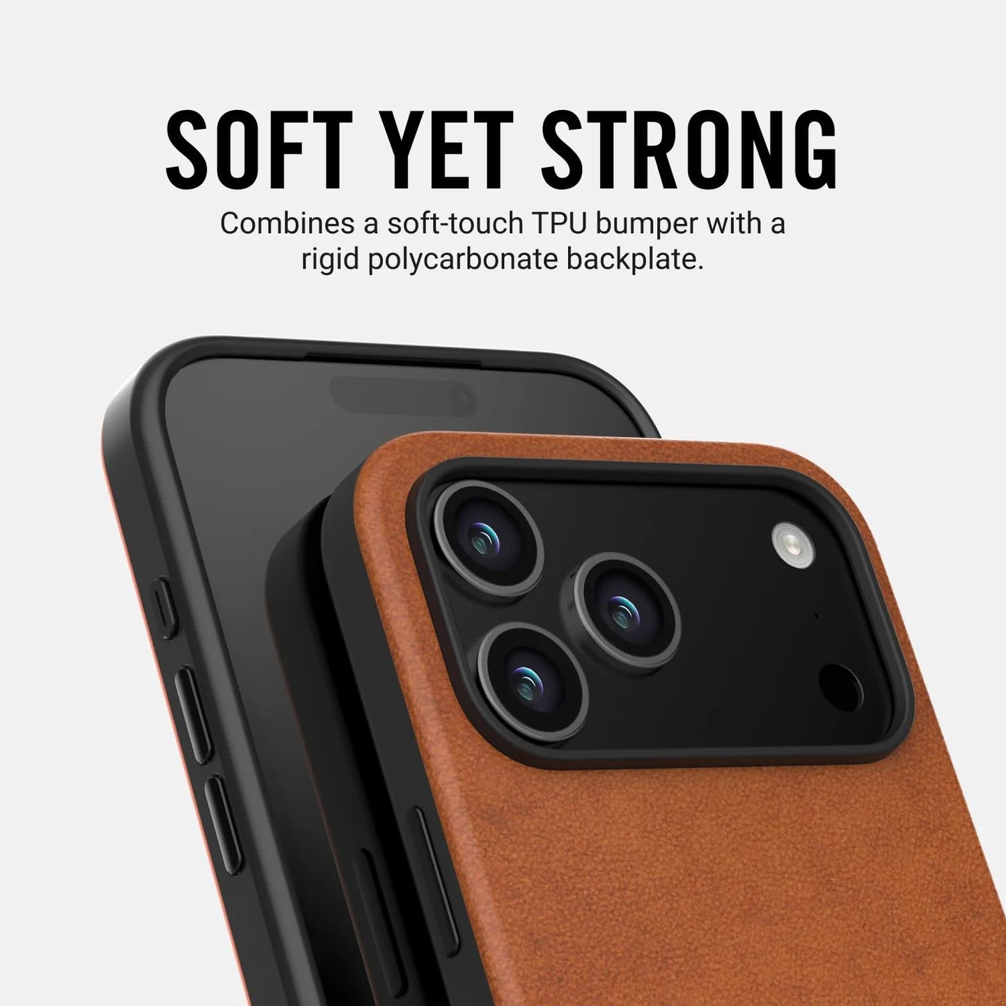Ridge Case Compatible with iPhone 17 PRO - Compatible with MAGSAFE & Wireless Charging, Aluminum Control Buttons, Dual-Layer Construction, TPU Bumper with Drop Protection (Tobacco Brown)