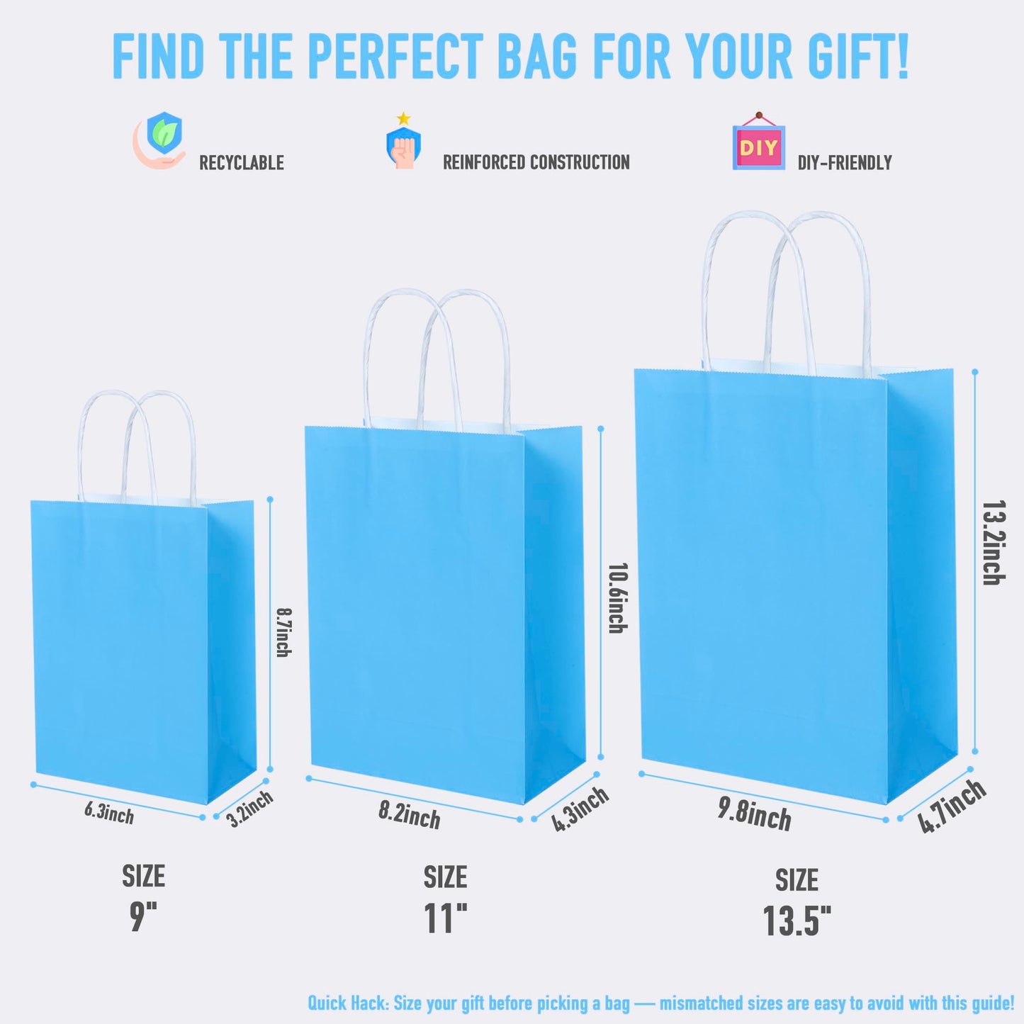 BLEWINDZ 32 Pieces Gift Bags with 32 Tissues, 8 Colors Party Favor Bags with Handles, Rainbow Gift Bag for Wedding, Birthday, Party Supplies and Gifts
