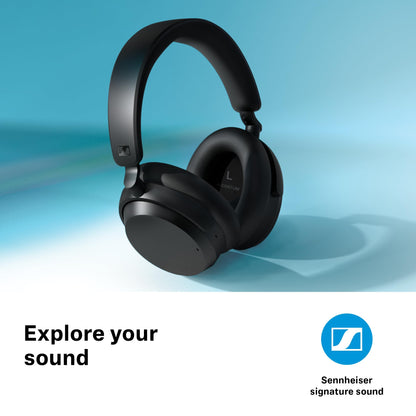 Sennheiser ACCENTUM Wireless Bluetooth Headphones - 50-Hour Battery Life, Audio, Hybrid Noise Cancelling (ANC), All-Day Comfort, Black