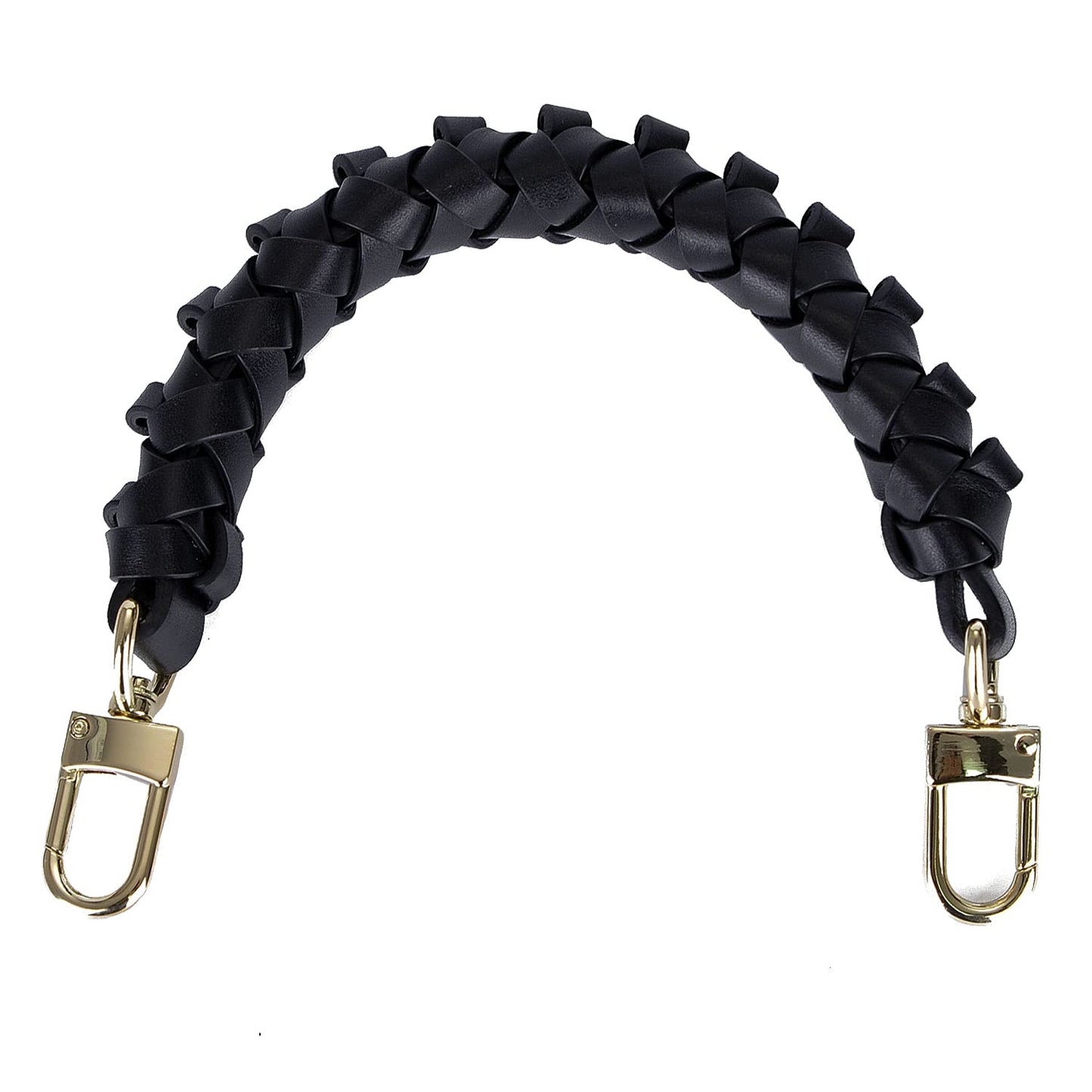 Genuine Vachetta Leather Braided Handle Compatible for Beaubourg Hobo Top Handle Neonoe Strap (12.2" L, Black)