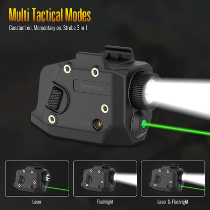 Defentac 350 Lumens Pistol Light and Green Laser Sight Combo