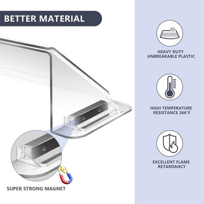 Strong Magnetic Air Vent Deflector for Vents, Sidewalls and Ceiling Registers, 9"-14"Inches Adjustable Air & Heat Deflectors, Heavy Duty Unbreakable Plastic with Powerful Magnets,2 Pack