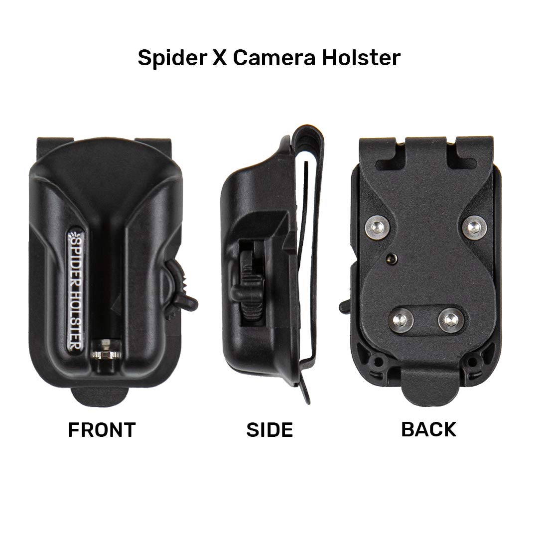 Spider Holster – Spider X Camera Holster Set for Carrying a Professional Mirrorless Camera with Included Clip-On Self-Locking Camera Holster – Compatible with Any Belt