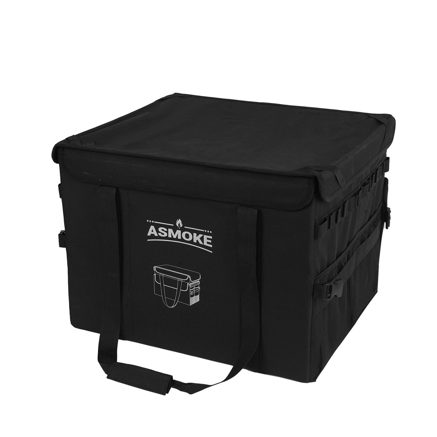 ASMOKE Essential Storage Bag - Custom Fit Grills & BBQ Accessories, Weather-Resistant, Multi-Compartment Design with Carrying Handles, Foldable for Compact Storage