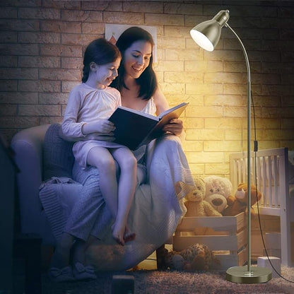 LEPOWER Floor Lamp, Metal Standing Lamp with Adjustable Gooseneck, Heavy Metal Base, Reading Pole Lamp for Office, Floor Lamps for Bedroom, Living Room