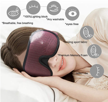 LEEKEN 3D Sleeping Eye Mask - 100% Lights Blockout Sleep Mask for Men Women, Cool Sports Fabric Eye Cover for Travel/Nap/Night Sleeping,Comfortable and Breathable… (mesh-Grey)