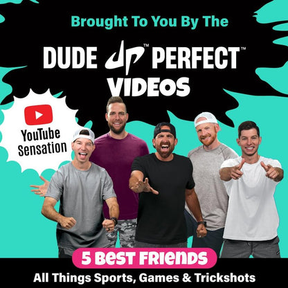 Dude Perfect Sticky Tic Tac Toe & Tabletop Roll Set | Indoor & Outdoor Games, Perfect Fun for Family Game Night & Parties, Birthday for Children, Kids & Adults | Ages 4+ & 6+ (Single)