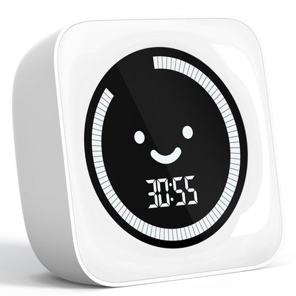 Visual Timer, 99 Minute Digital Kitchen Desk Timer for Office Supplies Home Productivity Management Tool Countdown Count Up, White
