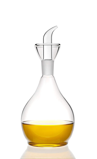 HAIZEEN 18ounce/ 550 ml Olive Oil Dispenser Oil Bottle Glass with No Drip Bottle Spout