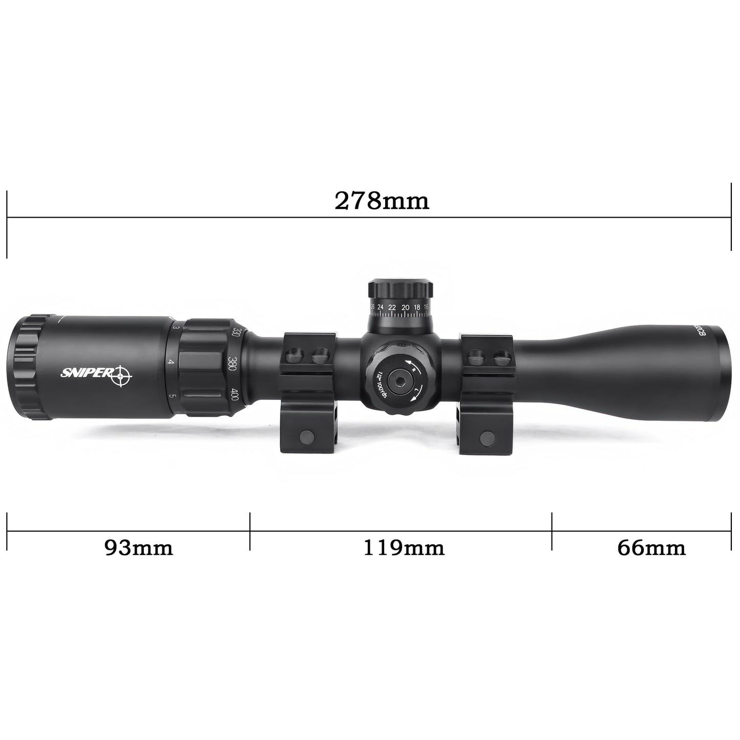 MT2-7X32CB Crossbow Scope 2-7X32 with Speed Ring 270-450 FPS for Crossbows Scopes for Hunting