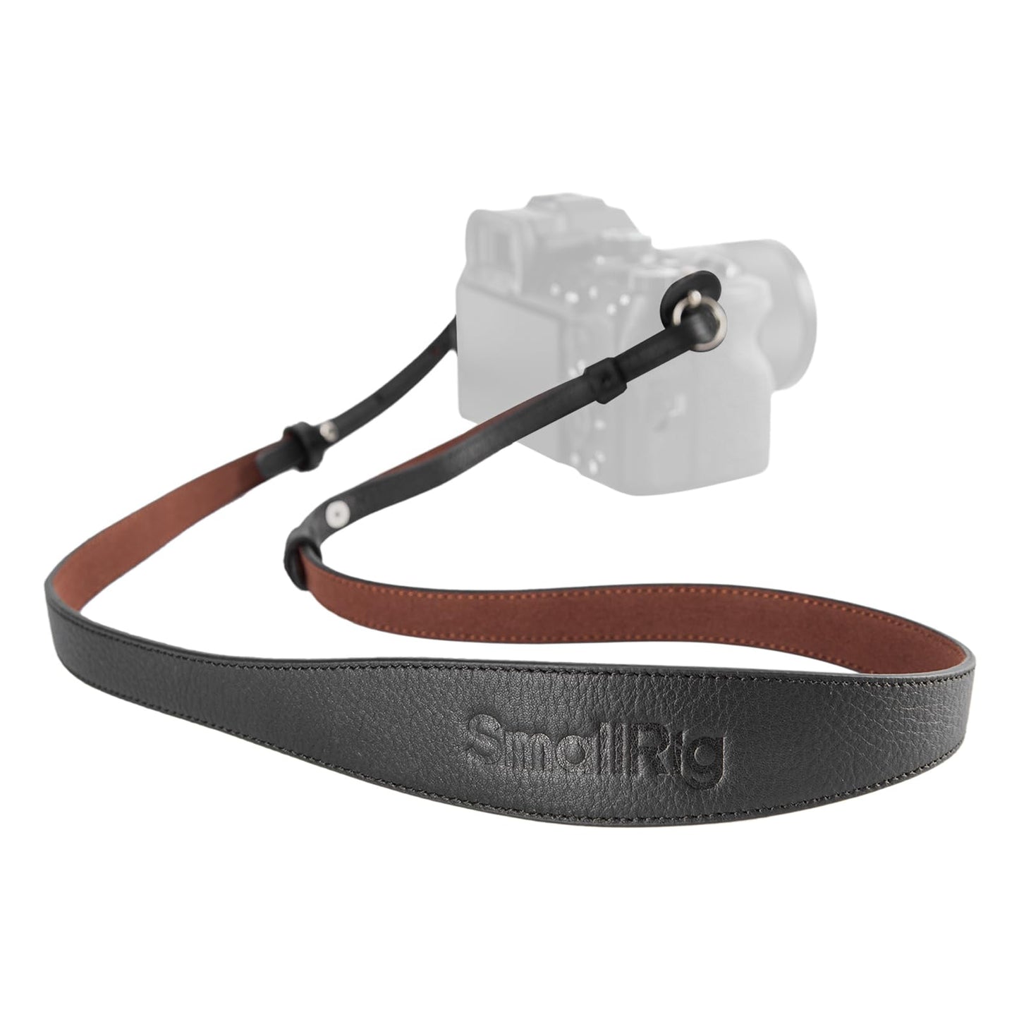 SMALLRIG Universal Leather Camera Shoulder Strap for DSLR Camera, Adjustable 100 to 110cm (39 to 43in), Max Load 10kg (22lb), Ergonomic Shoulder Support for Travel/Vlogging (Black) -5208