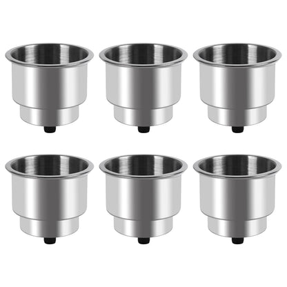 Goture Stainless Steel Cup Drink Holder with Drain Marine Boat RV Camper Rod