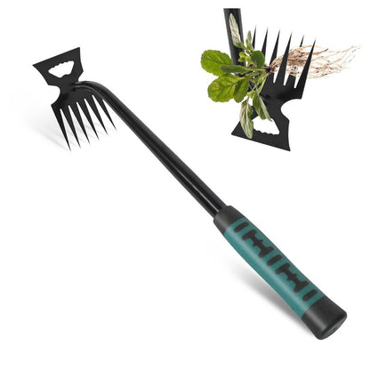 Pnylqo Weed Remover Tool,Portable Garden Weeder Tool,2026 New Gardening Weeding Tools,for Garden Hand Tools for Vegetable Gardening Backyard Farm Planting & Uprooting Weeding Tool (6 Teeth)