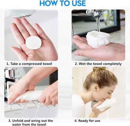 120 Pcs Mini Compressed Towels, Disposable Face Compressed Towel, Compressed