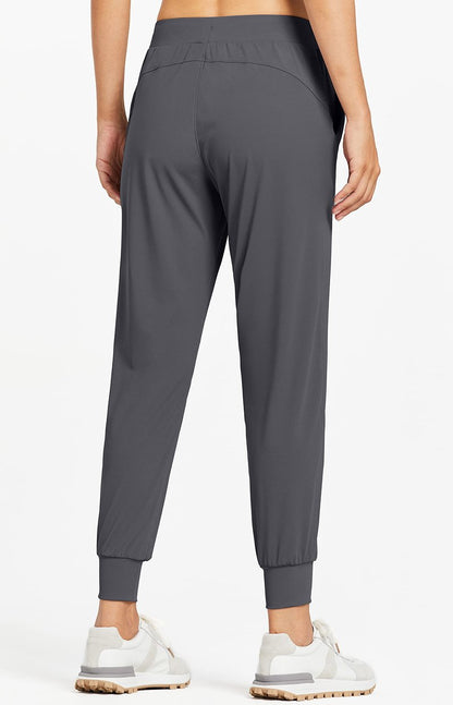 Libin Women's Joggers Pants Athletic Sweatpants with Pockets Running Tapered Casual Dance Pants for Workout,Lounge, Dark Grey XXL
