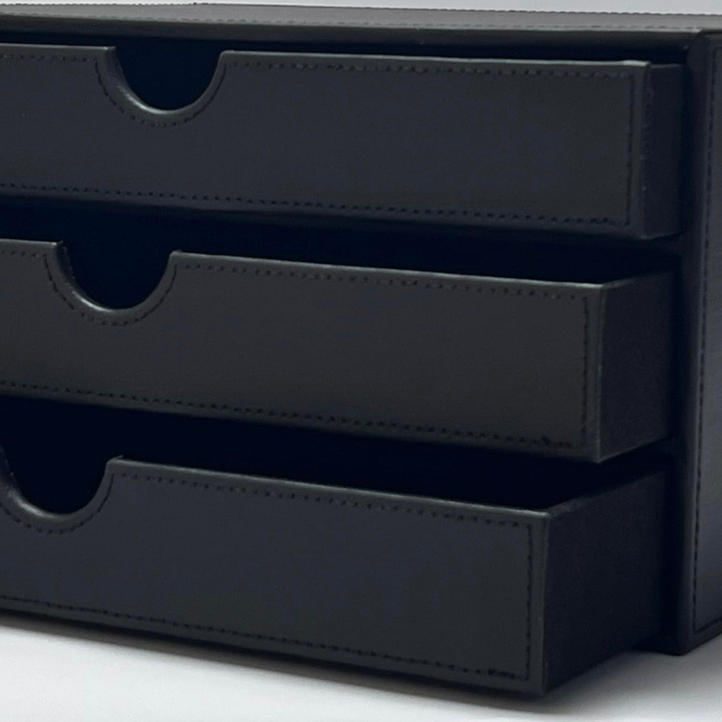 UnionBasic Document Organizer, 3-Drawer File Cabinet Document Storage Box, Office Desktop Filing Organizer, Black