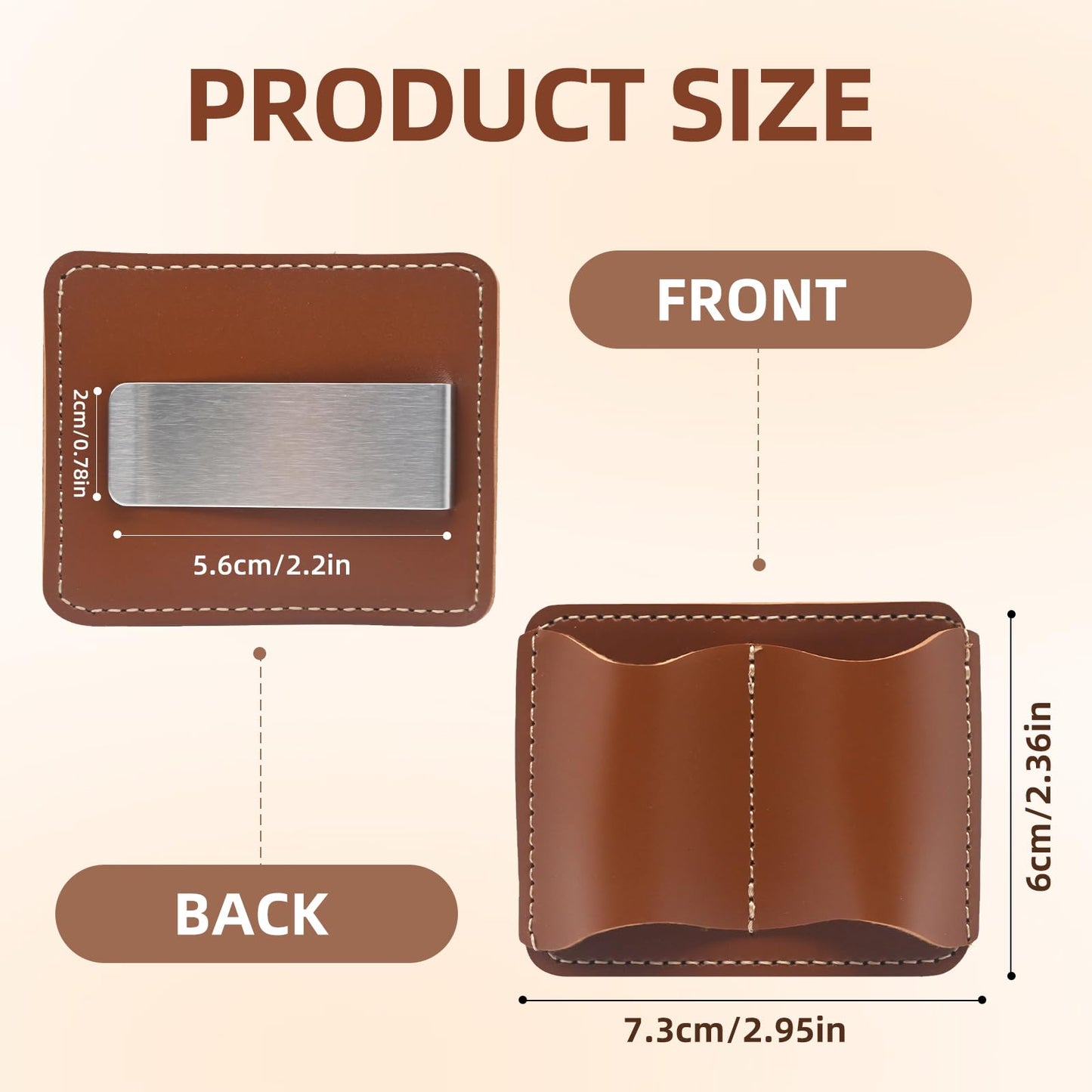 KEUYE Pen Holder Compatible with Moleskine-Brown,Handmade Leather Secure Pen Clip Compatible with Moleskine for Notebooks Journals Planners Bibles,1PC