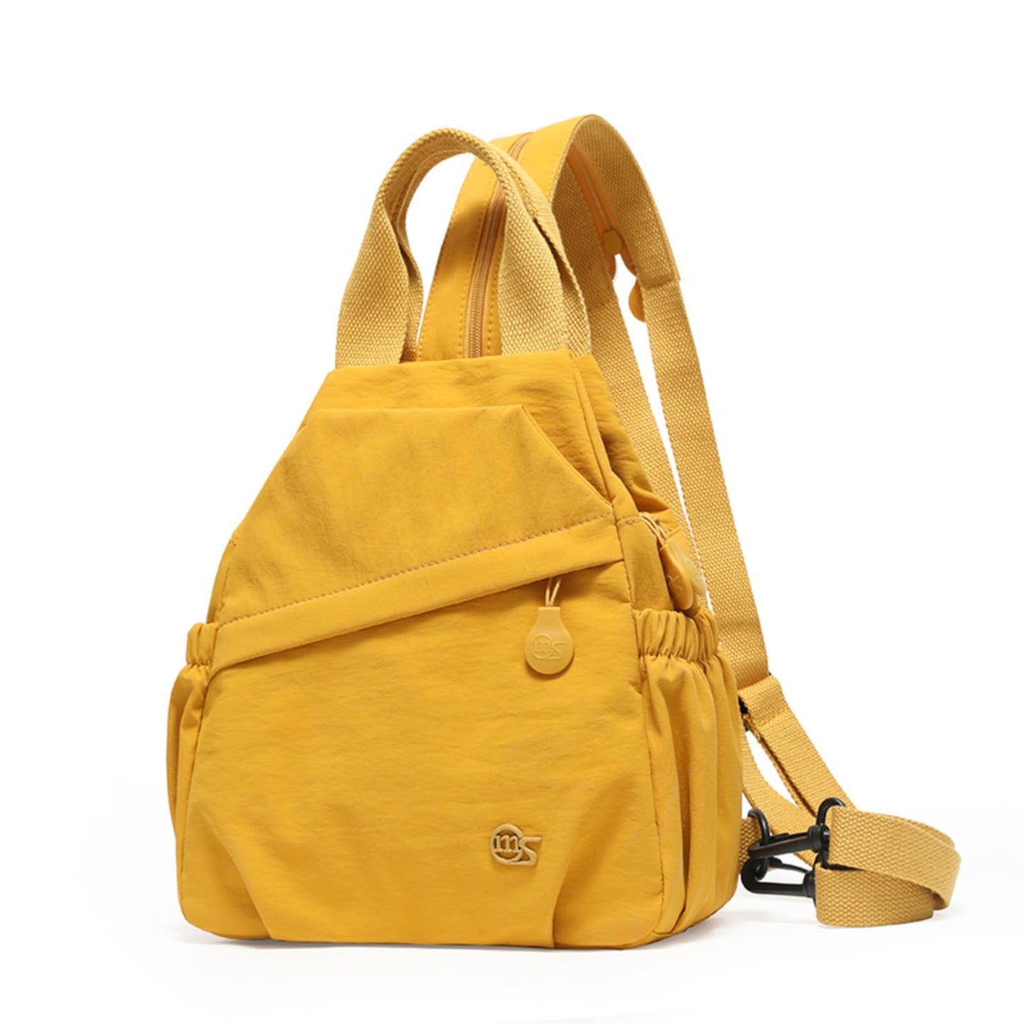 Wafybsre Convertible Sling Backpack for Women, Water-Resistant Lightweight Nylon Pack Hiking Travel Bag (Yellow)