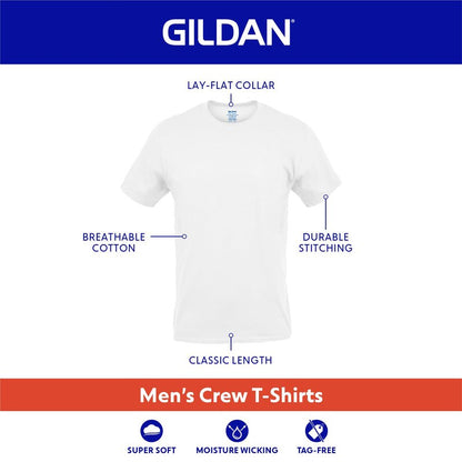 Gildan Men's Crew T-Shirts, Multipack, Style G1100, Black/Sport Grey/Charcoal (5-Pack), X-Large