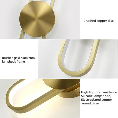 JAYMP Modern Wall Sconce Dimmable LED Wall Light Fixture, Hardwired Wall Lamp for Living Room, Dining Room, Bedroom, Hallway, Lobby, Entryway (Brushed Gold, H110cm/43.3inch)