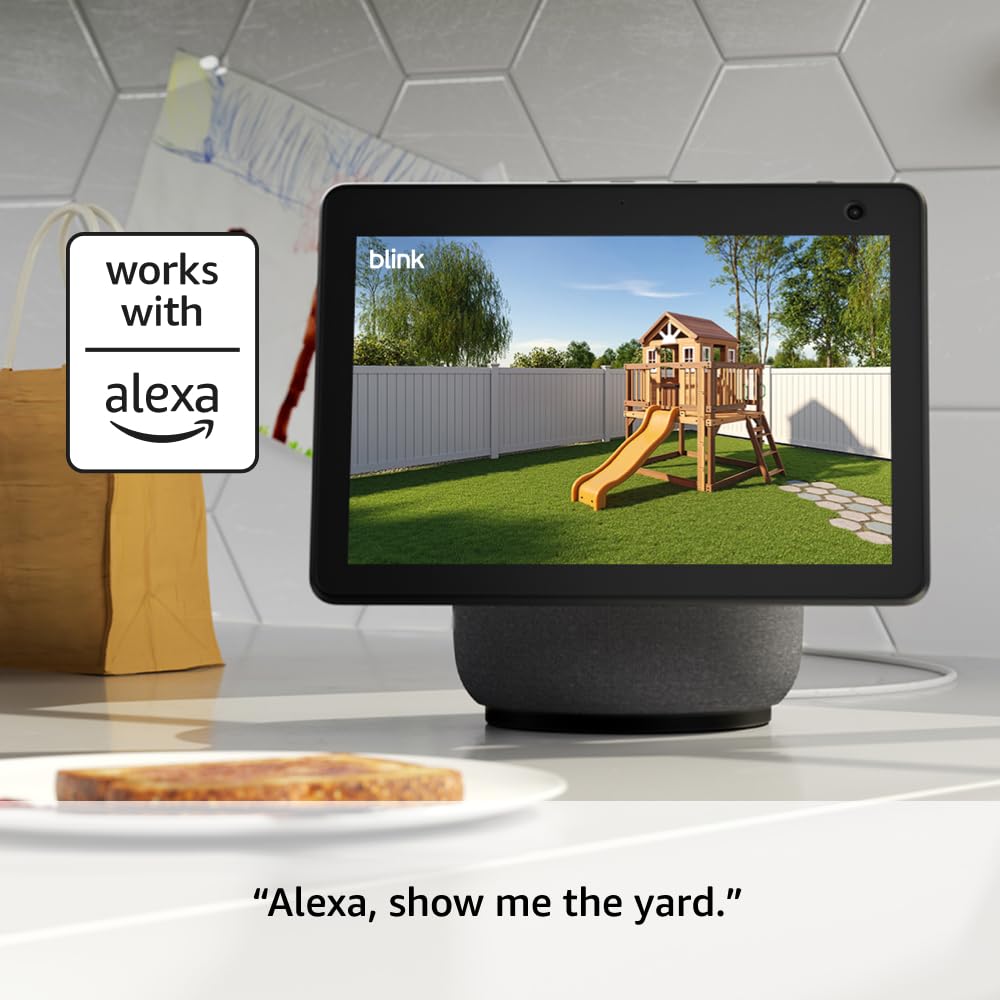 Blink Outdoor 4 (newest model) – Wireless smart security camera, two-year battery life, 1080p HD day and infrared night live view, two-way talk. Sync Module Core included – 2 camera system