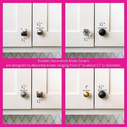 Knobēz 12pk Skull Decorative Cabinet Knob Covers - Spooky Halloween Decor