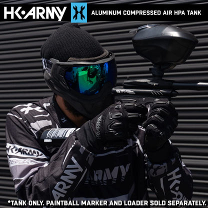 HK Army 48ci/3000psi Aluminum Compressed Air HPA Tank - Refillable High Pressure System for Paintball & Airsoft Gear - Black