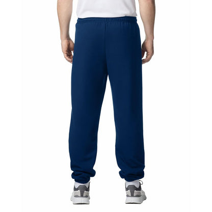 Gildan Adult Fleece Elastic Bottom Sweatpants, Style G18200, Navy, Large